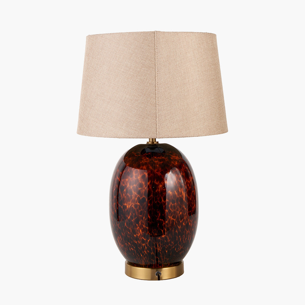 Lucien Red Tortoiseshell Glass Table Lamp Tall